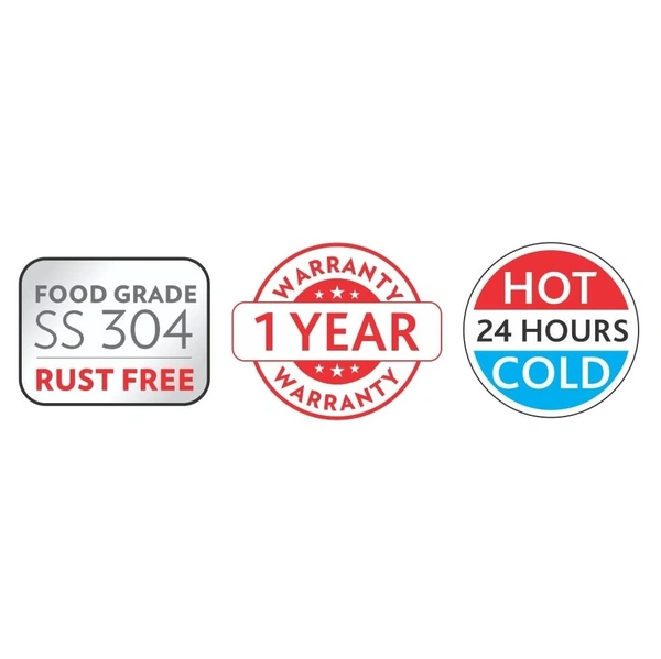 Borosil TRANS BOLT 500 ml Stainless Steel- Vacuum Insulated Flask Water bottle, Blue