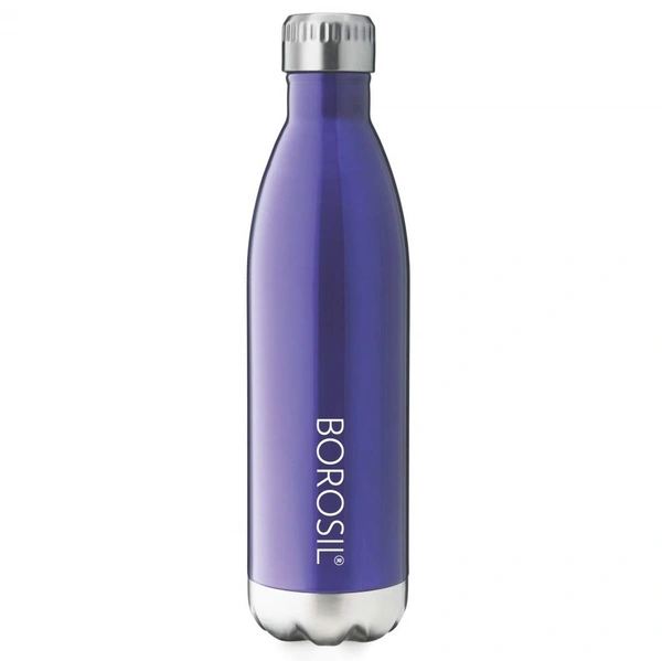 Borosil TRANS BOLT 750 ml Stainless Steel- Vacuum Insulated Flask Water bottle, Blue
