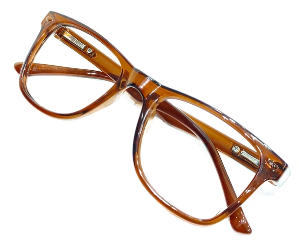 GLEBIX FLEXIBLE Square Frame With Blue Cut Leneses 01 - Brown