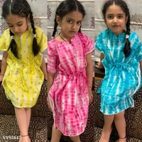 *tir and dye kaftan for kid*Ready to ship - Blue, 3-4