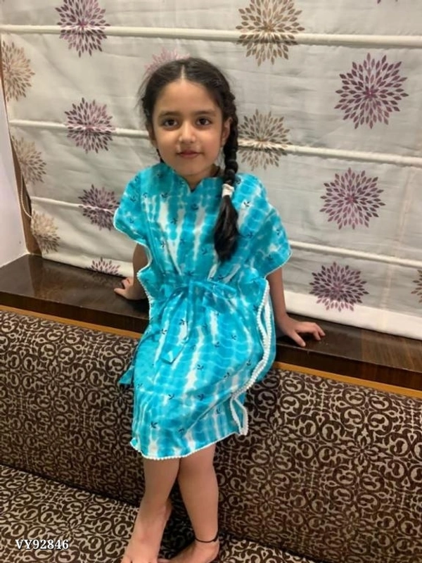 *tir and dye kaftan for kid*Ready to ship - Blue, 4-6