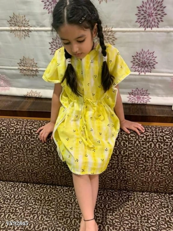 *tir and dye kaftan for kid*Ready to ship - Blue, 6-8