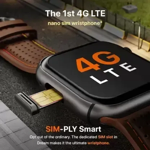 FireBoltt Fire-Boltt Dream WristPhone - 4G SIM/LTE/WiFi, Android OS, Play store unlimited apps, GPS Smartwatch  - Green & Black