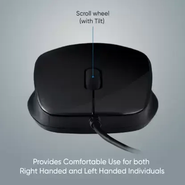 DELL D SELECT Dell Exclusive Wired Mouse DS111-Black with USB Type A Connector, 1200DPi - Black