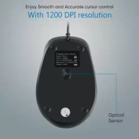 DELL D SELECT Dell Exclusive Wired Mouse DS111-Black with USB Type A Connector, 1200DPi - Black