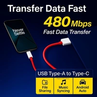 MORBI Morbi (U-10) Type-C Cable 65W Super Durable Data Cable Super Vooc Support | Quick Charge Cable Speed | Strong High Speed Cable (RED)