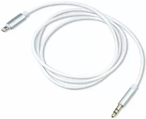 VEV JH-023 | 8 Pin to 3.5 AUX Audio Adapter Cable Cord Phone Converter (IOS) White
