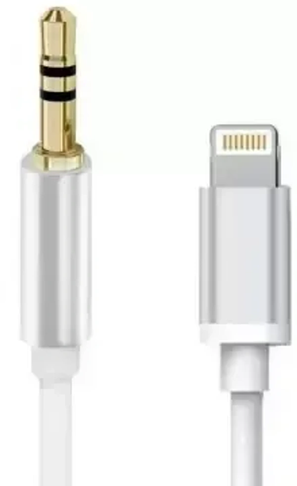 VEV JH-023 | 8 Pin to 3.5 AUX Audio Adapter Cable Cord Phone Converter (IOS) White