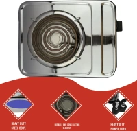 KINGSTON Kingston 2000W | Single Burner Electric G-Coil Hot Plate Portable Stainless Steel Cooking Stove Electric Cooking Heater (SILVER)