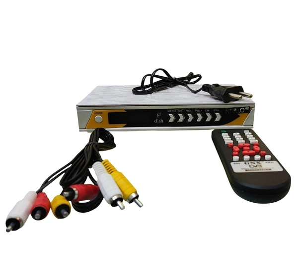 INTELLO Intello Digitally Smart Free To Air Set Top Box Get Lifetime Free TV / 150+ Channel Free From DD Fresh Dish (No Monthly Charges) (WHITE)