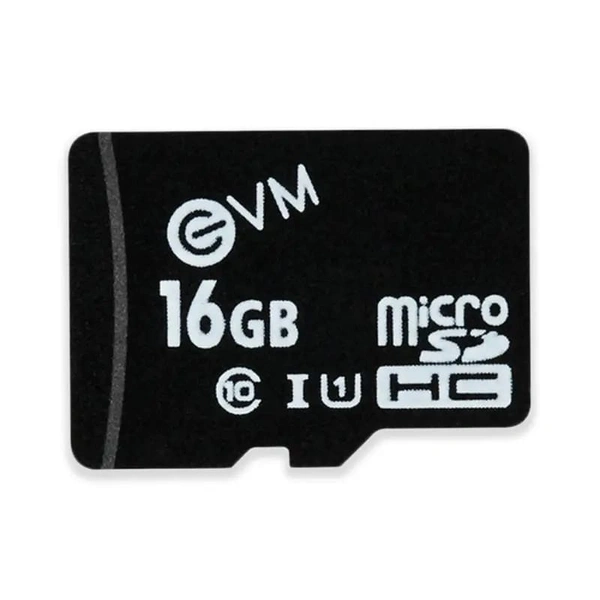 EVM Micro SD Card 16GB SD HC Class 10 100 MB/S (BLACK) - 16 GB