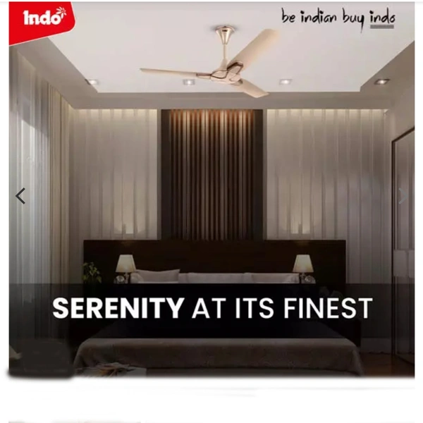 Indo Tessa Ceiling Fan Dynamic Design Pattern - 1200 mm (Ivory)