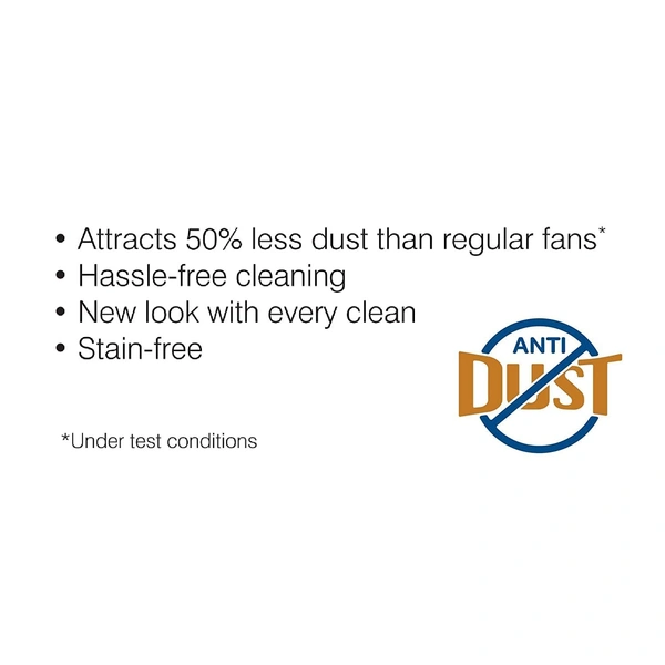 Crompton Aura Anti Dust Prime Decorative Ceiling Fan with Anti Dust technology - 1200 mm (Lilac Gloss)