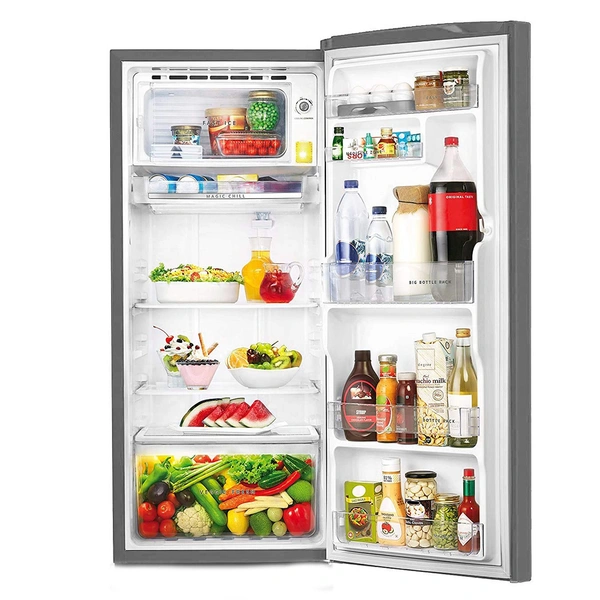 Whirlpool 192 L Direct Cool Single Door 3 Star Refrigerator 72886 (Steel Grey) - Steel Gray