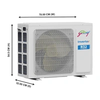Godrej 1 Ton 3 Star Inverter Split AC Copper, 5-in-1 convertible, Nano-Coated anti-viral filter AC 1T SIC 12TTC3-WWA (White)