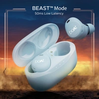 boAt Airdopes 121V2 Plus TWS Earbuds with 50 HRS Playtime| 10mm Drivers | Beast Mode (50ms) (Marine Blue) - Aquamarine Blue