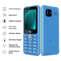 itel it5027 Keypad Mobile Phone with 2.4 inch Display Size |11mm Slim Body| 1200 mAh Battery| King Voice (Blue) - Blue
