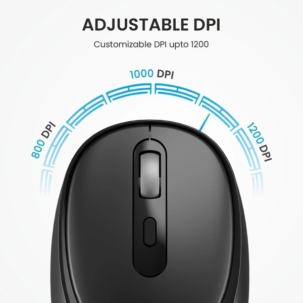 PORTRONICS Portronics Key7 Wireless Keyboard & Mouse Combo | 2.4GHz USB Receiver | 10m Wireless Range | 12 Shortcut Keys | 1600 DPI Adjustable Mouse | Copilot AI Support | Plug & Play for Laptop & PC (Black)