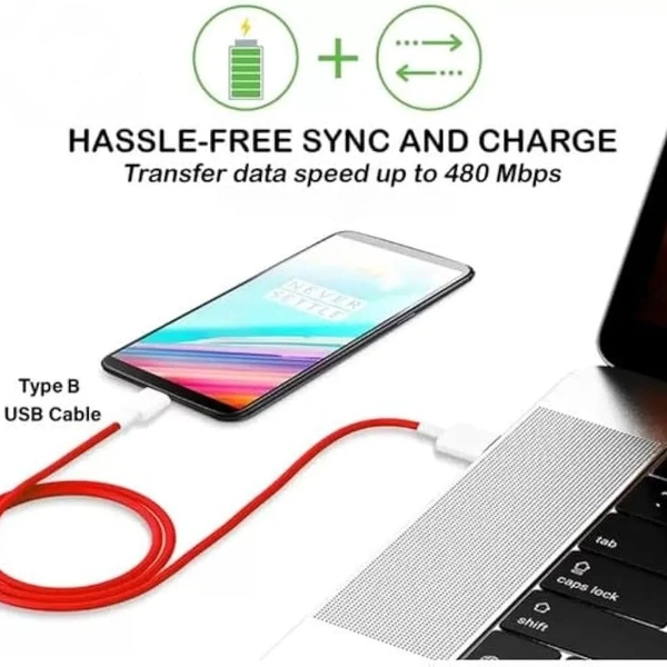 MORBI Morbi (U-10) Fast Micro USB Cable 65W Super Durable Data Cable Super Vooc Support | Quick Charge Cable Speed | Strong High Speed Cable (RED)