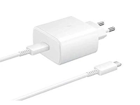 Samsung Cellular Phones 45W Travel Adapter + Type-C to Type-C Cable (White)