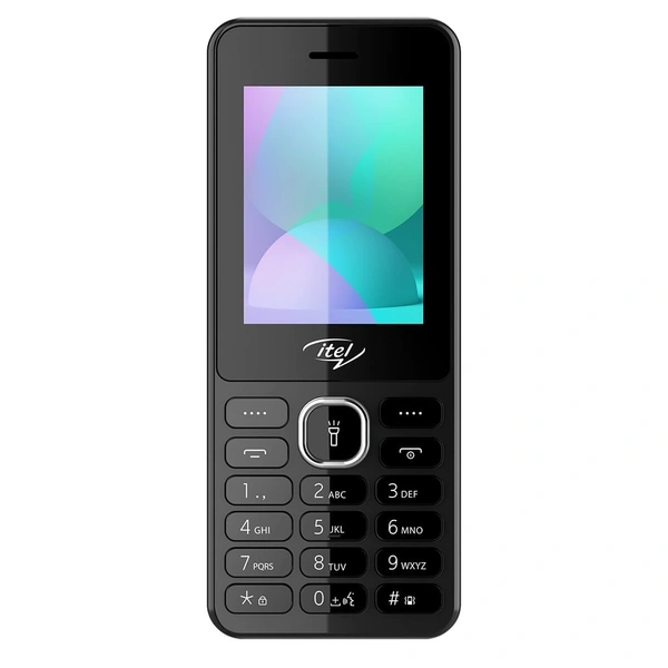 Itel itel it5262 | 2.4 inch Big Display with Premium Glass Like Back Design, 2000 mAh Battery, Auto Call Recording and Type C Charger (Black) - Black