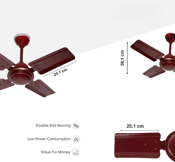 JAIPAN Jaipan Honda High-Speed Ceiling Fan | 24inch 600mm | Easy To Operate | Double Ball Bearing Fan (BROWN)