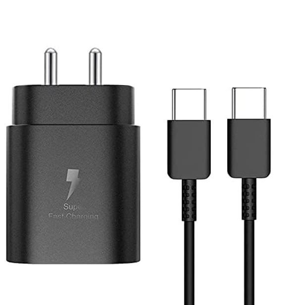Samsung 25W PD Adapter for Samsung | USB-C |S21 | S21 Plus | S21 Ultra 5G | Travel Wall Charger (Cable Not Included) (Black)