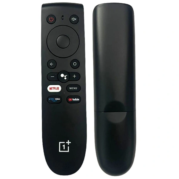 VEV Oneplus Remote Compatible with Oneplus Android TV Replacement of Original one Plus Smart tv Remote with Netflix YouTube and Prime Video Hot Keys Without Voice Command - Black
