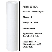 Aqua 5 Micron PS-05 10" in PP Spun Filter Candle Set for All Type RO Water Purifier 10 inch For Domestic RO Purifier