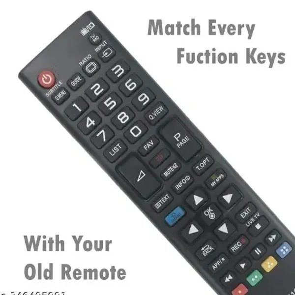 VEV LG Remote Control Compatible For LG TV AKB72915208 Smart LED TV (Black)