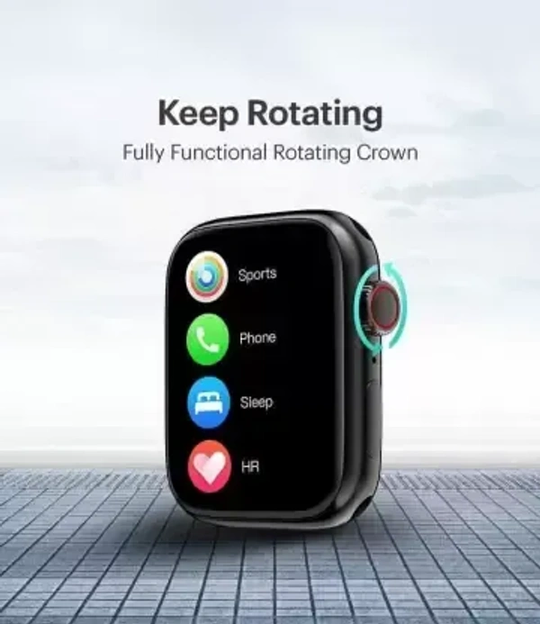 URBAN Active 02 USW008 Smart Watch | Calling | Rotating Crown | 1.86" Ultra Bright Display (Midnight Blue)