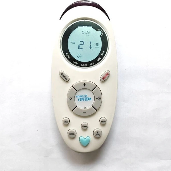 VEV Onida Air Conditioner Remote Compatible with Onida Split/Window AC Remote Control (AC-143) (White)