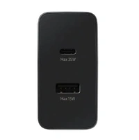 Samsung 35W Dual Port, Type-C & USB-A, Fast Charger (Cable not Included) Black