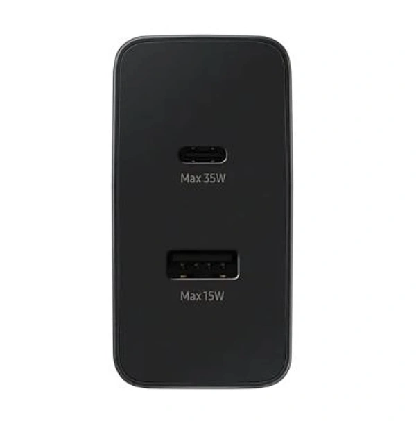 Samsung 35W Dual Port, Type-C & USB-A, Fast Charger (Cable not Included) Black