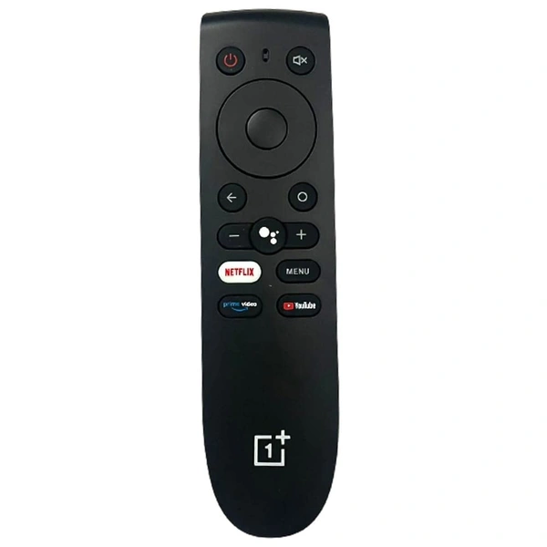 VEV Oneplus Remote Compatible with Oneplus Android TV Replacement of Original one Plus Smart tv Remote with Netflix YouTube and Prime Video Hot Keys Without Voice Command - Black