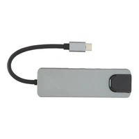 VEV USB C HUB, USB C Hub Multiport Adapter 5Gbps Transfer PD Charging Port 3D Display for Projector for TV for Monitor - Gray