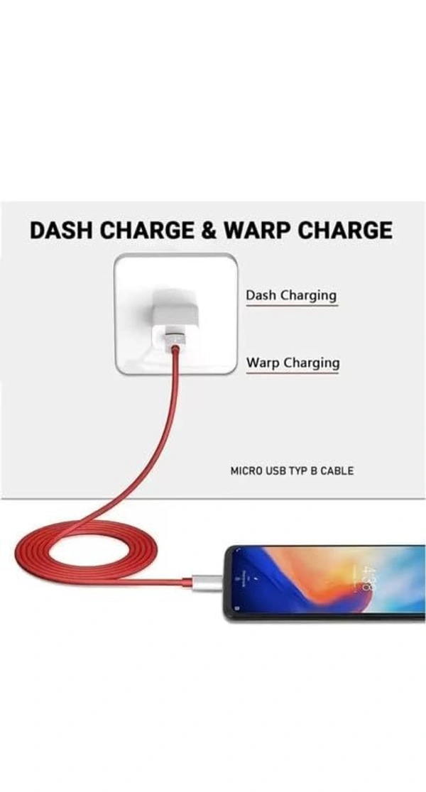 MORBI Morbi (U-10) Fast Micro USB Cable 65W Super Durable Data Cable Super Vooc Support | Quick Charge Cable Speed | Strong High Speed Cable (RED)