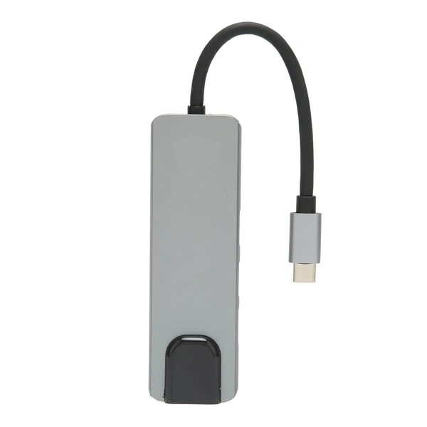 VEV USB C HUB, USB C Hub Multiport Adapter 5Gbps Transfer PD Charging Port 3D Display for Projector for TV for Monitor - Gray