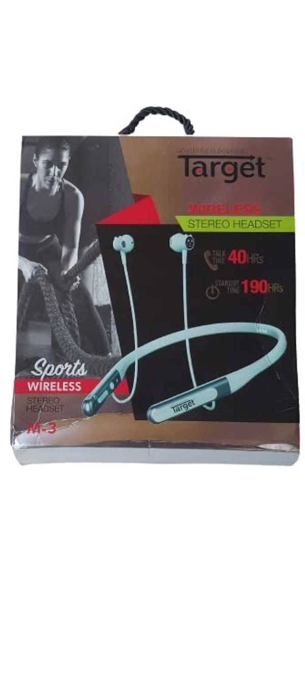 Target M-3 Wireless Stereo Headset | 40 Hrs Talk Time (Black)