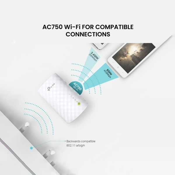 TP-LINK TP-Link AC750 Mesh Wi-Fi Range Extender (RE200) | Up to 750Mbps | Dual Band Wi-Fi Extender, Repeater, Wi-Fi Signal Booster, Access Point| Easy Set-Up | Extends Wi-Fi to Smart Home (WHITE)