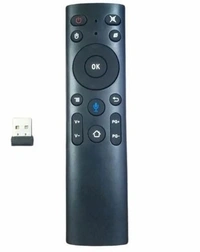 VEV Universal AIR Mouse Dongle Voice Smart Remote | 2.4G Wireless With Voice & Mouse | Motion Sensing Air Mouse Remote | Compatible For Android Smart TV Box With Voice Supported (BLACK)
