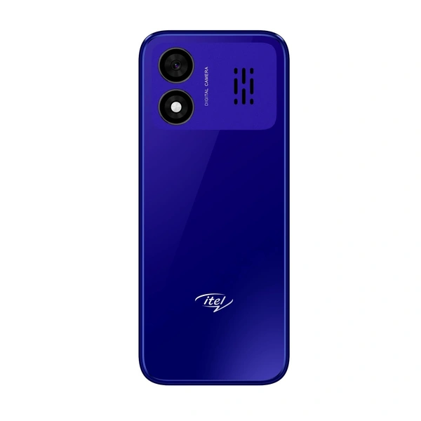 itel it5330 Keypad Mobile Phone | 2.8" Big Display | Premium Glass-Like Back Design | 1900mAh Long-Lasting Battery | Auto Call Recording | Wireless FM (Black) - Blue