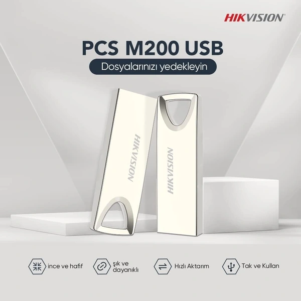 Hikvision M200 2.0 USB Flash Drive 64GB (Sliver) - 64GB