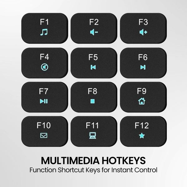 PORTRONICS Portronics Ki-Pad 3 USB Wired Keyboard with Large Keycaps | Noise-Free Typing | Fn Multimedia Hotkeys | Full-Size Layout With Num Pad | Ergonomic Design | 1.5m USB Cable | For Laptop & PC (BLACK)