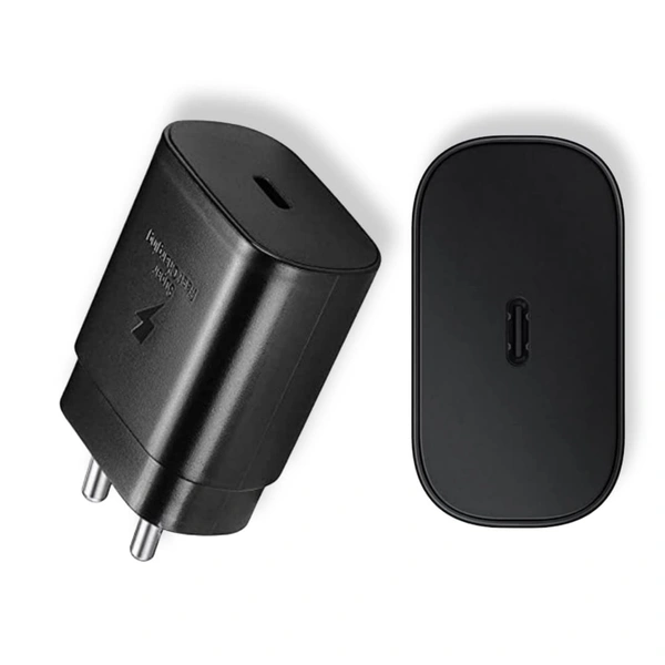 Samsung 25W PD Adapter for Samsung | USB-C |S21 | S21 Plus | S21 Ultra 5G | Travel Wall Charger (Cable Not Included) (Black)