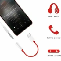 Morbi D-9 Type-C TO 3.5mm Jack Audio Converter Cable (Red)