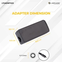 Lapcare LDOADNP1545 Laptop Adapter For Dell 19.5V 3.34A 65W (Black)