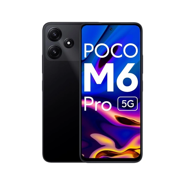 POCO Smart Phone M6 Pro 5G (128 GB) (4 GB RAM) (Power Black) - Black, 4 GB, 128 GB