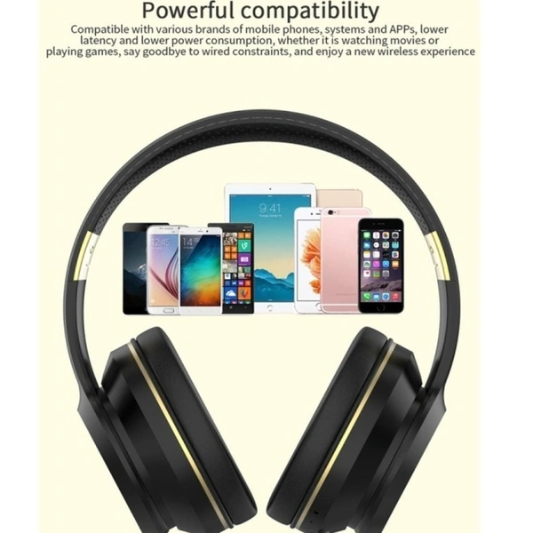 Target HB-255 Wireless Headphone 17H Playtime, Type-C Charging, Built-In Mic, Universal Bluetooth Compatibility (BLACK)