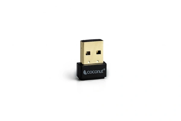 COCONUT Coconut USB WiFi Adapter for PC Laptop 150Mbps Gold Plated Wireless Network Receiver for Desktop - Nano Size 2.4Ghz WiFi Dongle Compatible with Windows Mac... - Black
